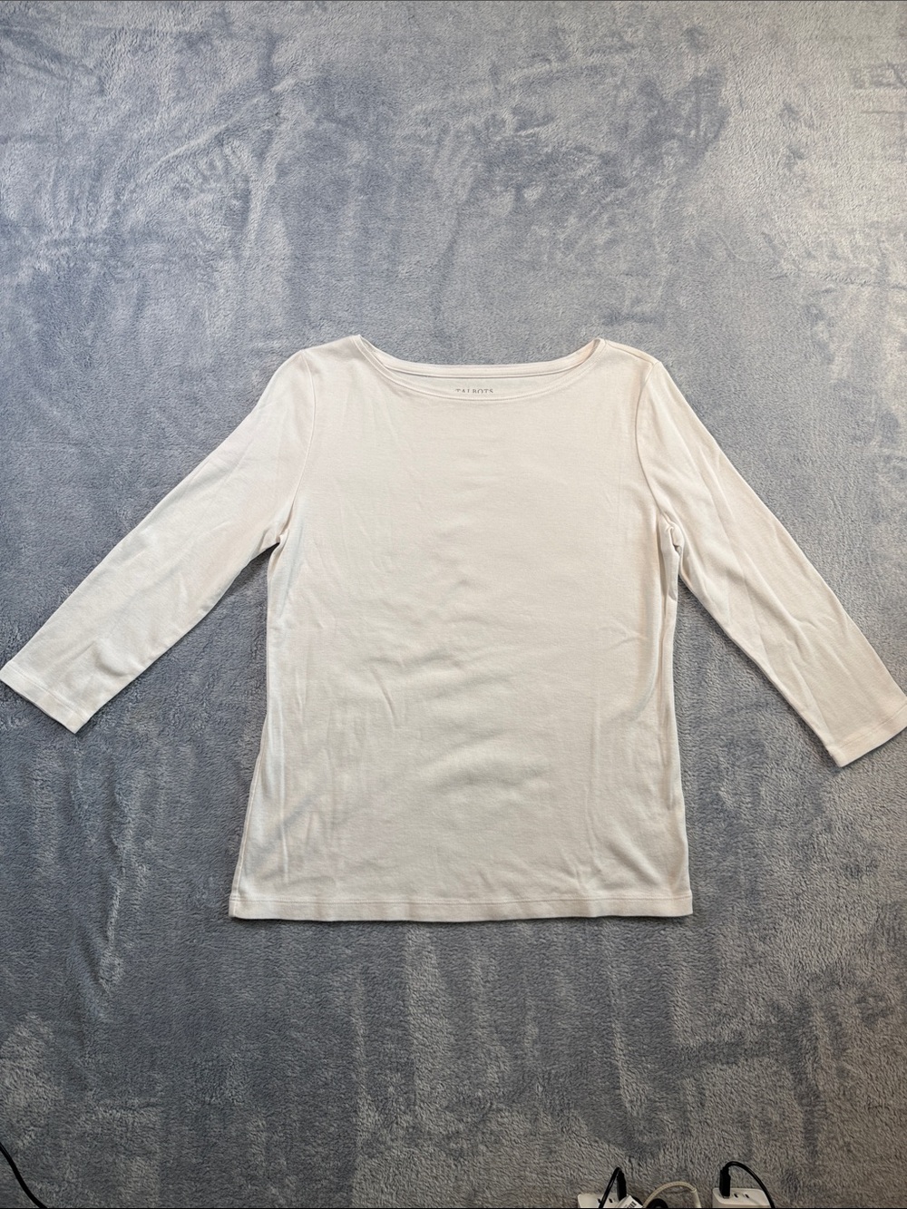 Classic Women's 3/4 Sleeve Boatneck Top - Cream